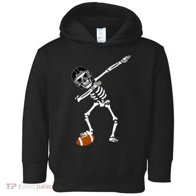 Dabbing Skeleton Football Dab Touchdown TD Toddler Hoodie