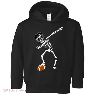 Dabbing Skeleton Football Dab Touchdown TD Toddler Hoodie