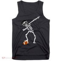 Dabbing Skeleton Football Dab Touchdown TD Tank Top thumb 0