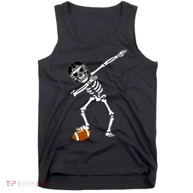 Dabbing Skeleton Football Dab Touchdown TD Tank Top