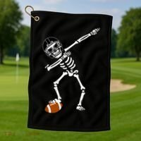 Dabbing Skeleton Football Dab Touchdown TD Golf Towel thumb 1