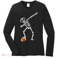 Dabbing Skeleton Football Dab Touchdown TD Women's Long Sleeve Shirt thumb 0