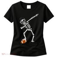 Dabbing Skeleton Football Dab Touchdown TD Women's T-Shirt thumb 0