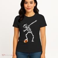 Dabbing Skeleton Football Dab Touchdown TD Women's T-Shirt thumb 4