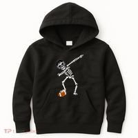 Dabbing Skeleton Football Dab Touchdown TD Kids Hoodie thumb 0
