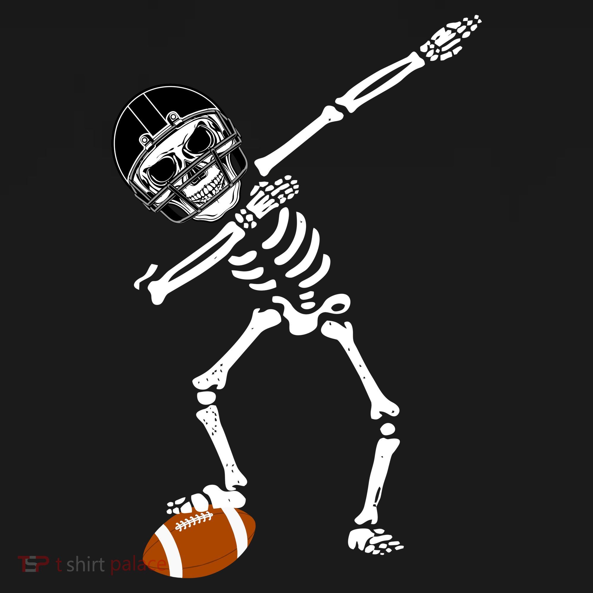 Dabbing Skeleton Football Dab Touchdown TD Kids Hoodie