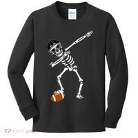 Dabbing Skeleton Football Dab Touchdown TD Kids Long Sleeve Shirt thumb 0