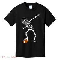 Dabbing Skeleton Football Dab Touchdown TD Kids T-Shirt thumb 0