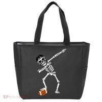 Dabbing Skeleton Football Dab Touchdown TD Tote Bag thumb 0