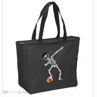 Dabbing Skeleton Football Dab Touchdown TD Tote Bag thumb 2