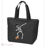 Dabbing Skeleton Football Dab Touchdown TD Tote Bag thumb 3