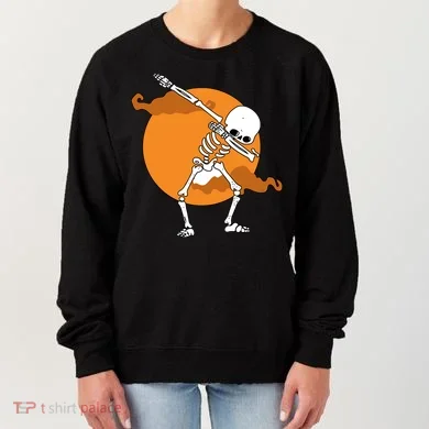 Dabbing Skeleton Halloween Moon Women's Sweatshirt