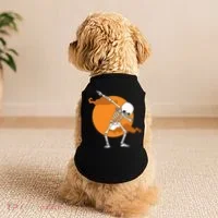 Dabbing Skeleton Halloween Moon Doggie Tank thumb 2