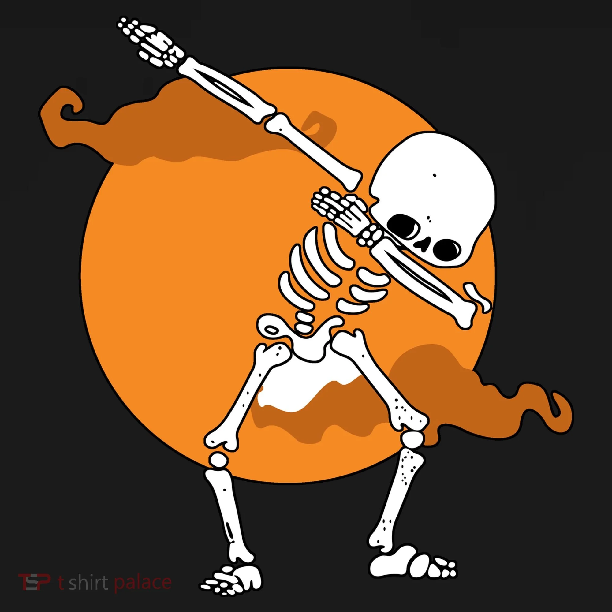 Dabbing Skeleton Halloween Moon Doggie Tank