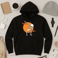 Dabbing Skeleton Halloween Moon Hoodie thumb 3