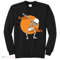 Dabbing Skeleton Halloween Moon Sweatshirt thumb 0