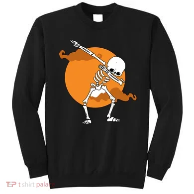 Dabbing Skeleton Halloween Moon Sweatshirt