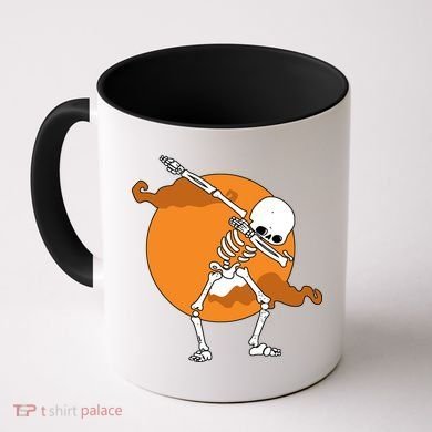 Dabbing Skeleton Halloween Moon Coffee Mug