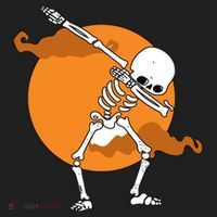 Dabbing Skeleton Halloween Moon Beanie thumb 2