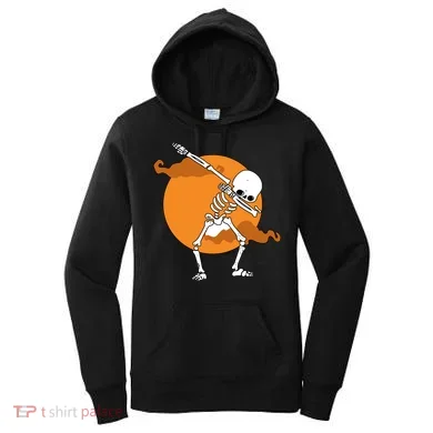 Dabbing Skeleton Halloween Moon Women's Hoodie
