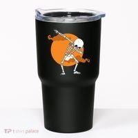 Dabbing Skeleton Halloween Moon Tumbler thumb 0