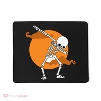 Dabbing Skeleton Halloween Moon Mousepad thumb 0