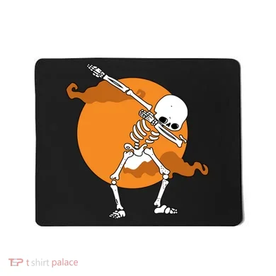Dabbing Skeleton Halloween Moon Mousepad