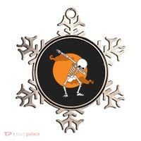 Dabbing Skeleton Halloween Moon Ornament thumb 0
