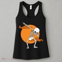 Dabbing Skeleton Halloween Moon Women's Tank Top thumb 3