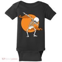 Dabbing Skeleton Halloween Moon Baby Bodysuit thumb 0