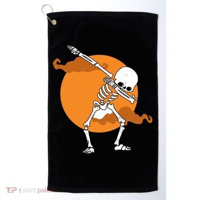 Dabbing Skeleton Halloween Moon Golf Towel