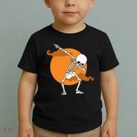 Dabbing Skeleton Halloween Moon Toddler T-Shirt thumb 2