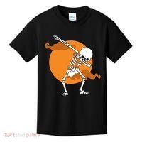 Dabbing Skeleton Halloween Moon Kids T-Shirt thumb 0