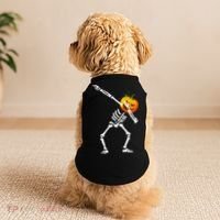 Dabbing Skeleton Pumpkin Face Halloween Doggie Tank thumb 2