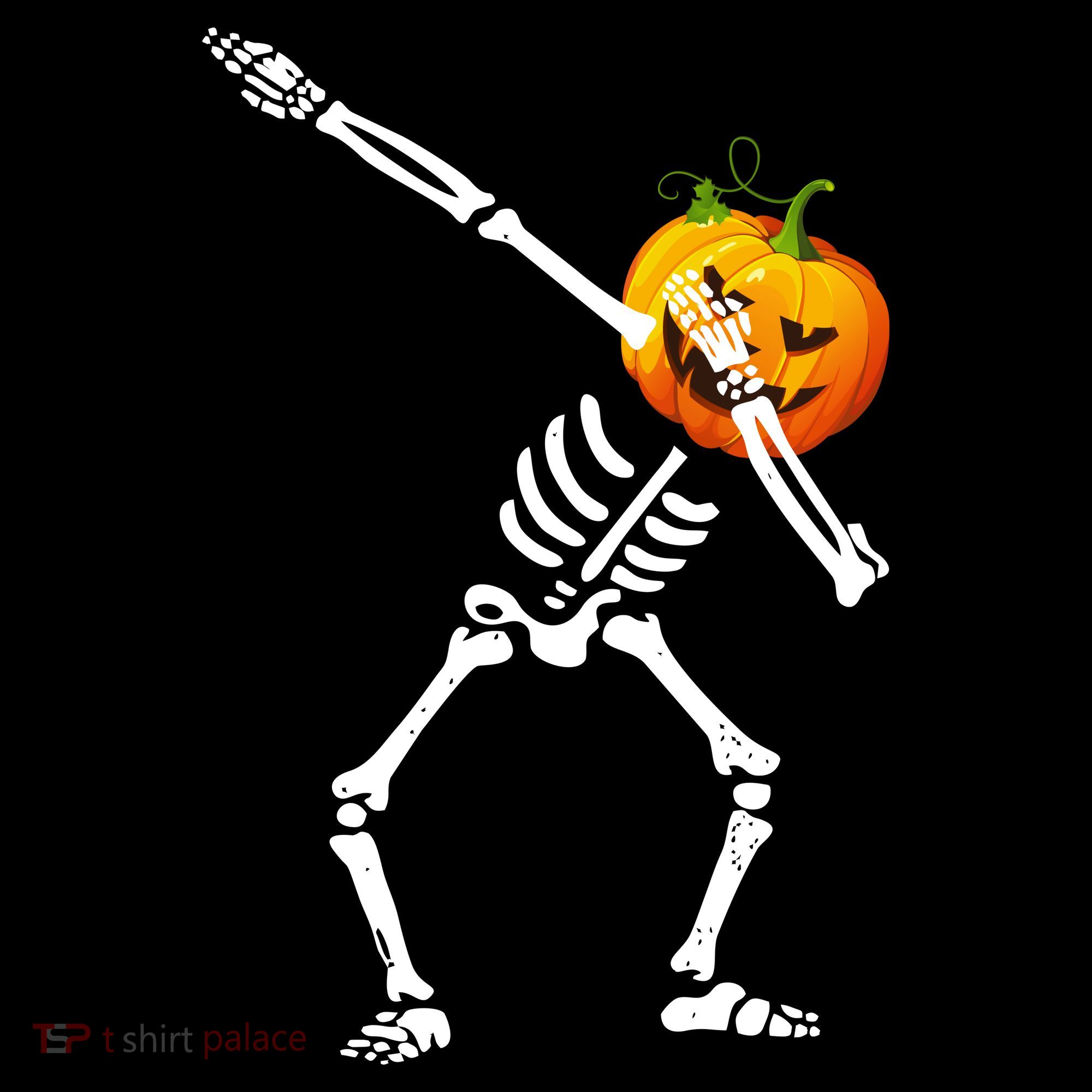 Dabbing Skeleton Pumpkin Face Halloween Mousepad