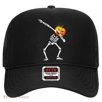 Dabbing Skeleton Pumpkin Face Halloween Hat