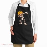Dabbing Skeleton Pumpkin Head  Apron thumb 2