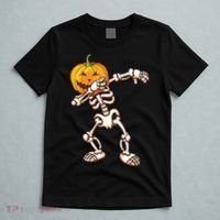 Dabbing Skeleton Pumpkin Head  T-Shirt thumb 5