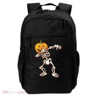 Dabbing Skeleton Pumpkin Head  Backpack thumb 0