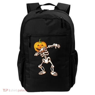 Dabbing Skeleton Pumpkin Head  Backpack