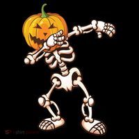Dabbing Skeleton Pumpkin Head  Bucket Hat thumb 4