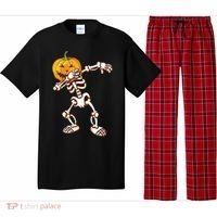 Dabbing Skeleton Pumpkin Head  Pajama Set thumb 0