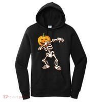 Dabbing Skeleton Pumpkin Head  Women's Hoodie thumb 0