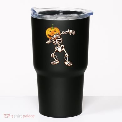 Dabbing Skeleton Pumpkin Head  Tumbler