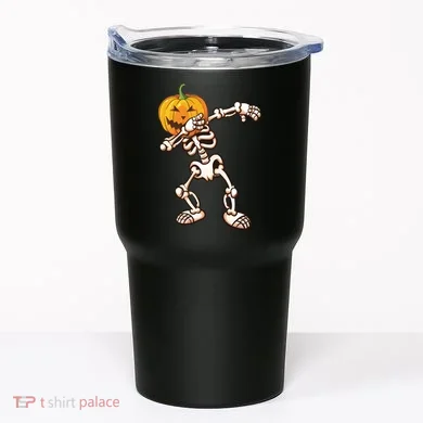 Dabbing Skeleton Pumpkin Head  Tumbler