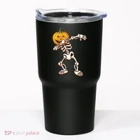 Dabbing Skeleton Pumpkin Head  Tumbler thumb 0