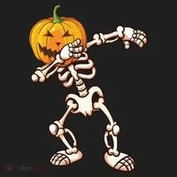 Dabbing Skeleton Pumpkin Head  Tumbler thumb 3