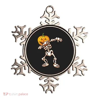 Dabbing Skeleton Pumpkin Head  Ornament