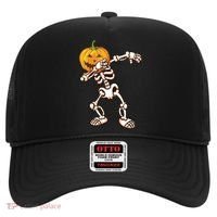 Dabbing Skeleton Pumpkin Head  Hat thumb 0