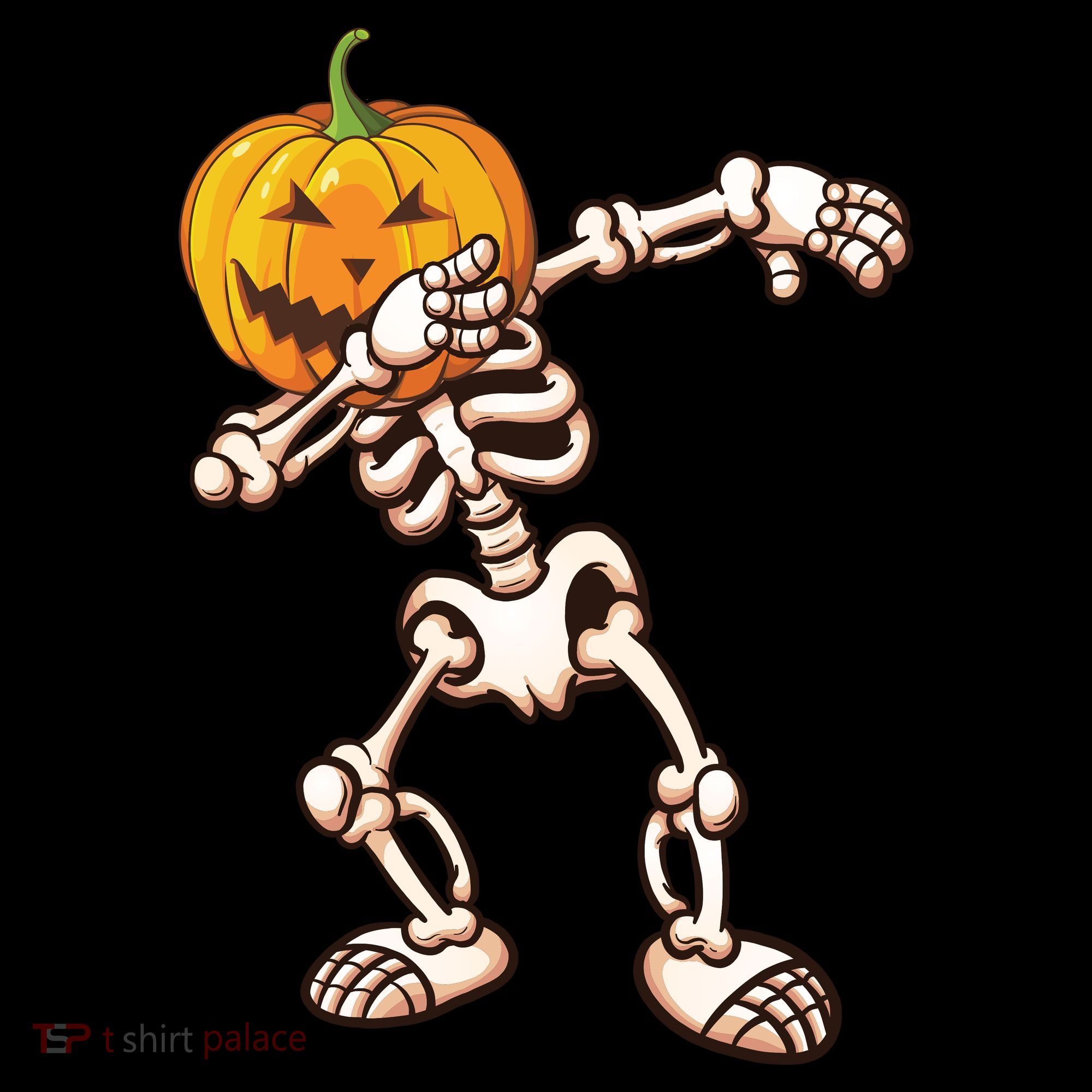 Dabbing Skeleton Pumpkin Head  Kids Hoodie